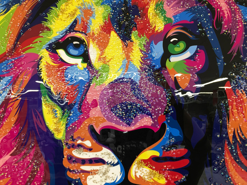 楽天市場】【クリスタルアート ライオン NO.48】クリスタルピクチャー