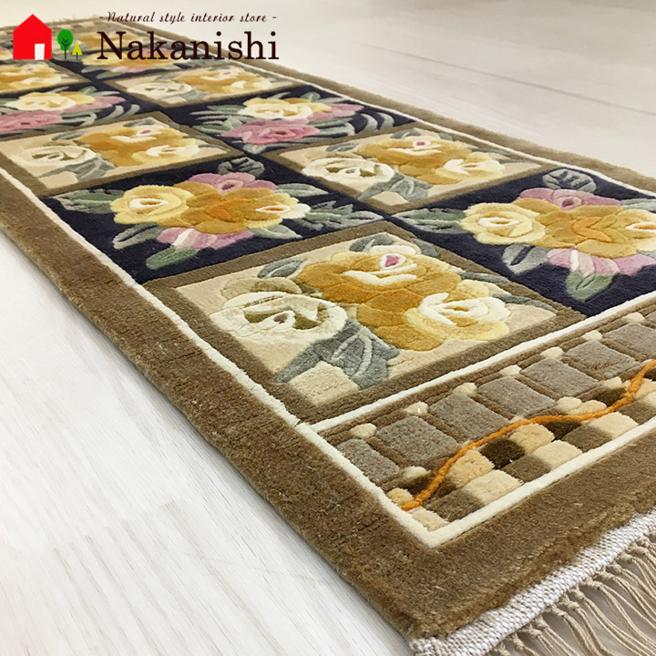 楽天市場】【中国段通 シルク 玄関マット】「綾」絨毯(じゅうたん
