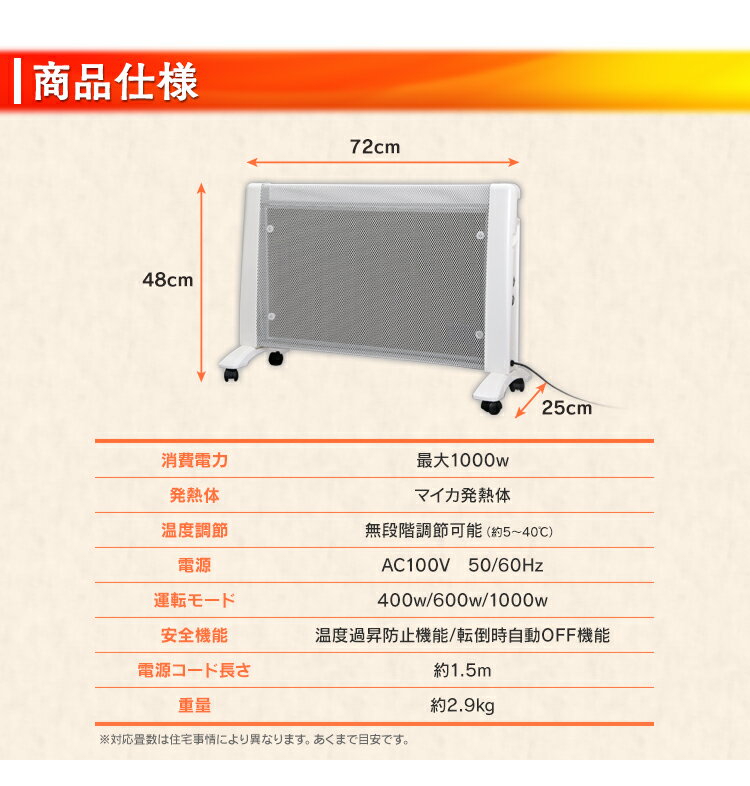 楽天市場】ヒーター 足元 パネルヒーター 電気ヒーター オフィス IRF