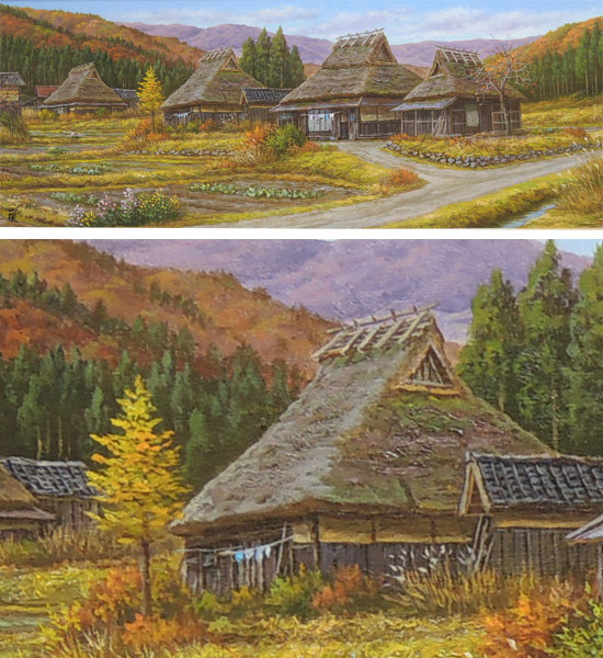 楽天市場】絵画 油絵 晩秋の里 京都美山 （猿渡一根） 送料無料 【海