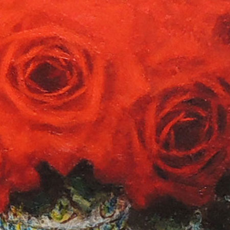 楽天市場】絵画 油絵 スペイン壺と赤い薔薇 （田村一） 送料無料