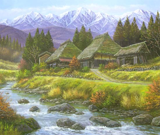 楽天市場】絵画 油絵 山村清流 F50号 （関健造） 送料無料 【海・山