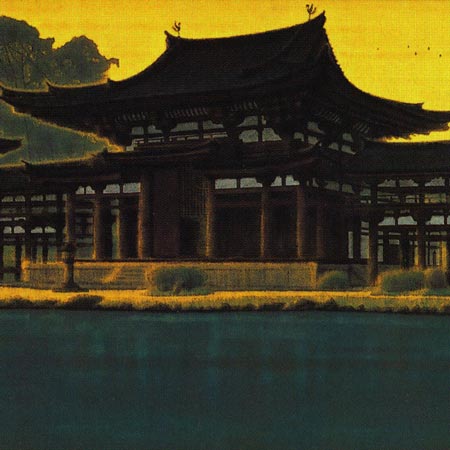 楽天市場】平山郁夫 絵画 朝陽鳳凰堂（宇治平等院） 送料無料 【複製