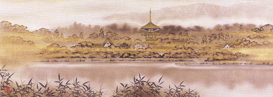 楽天市場】欄間額 古都塔韻 (三輪映章) 送料無料 【欄間額】 : 掛け軸