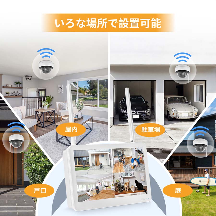 楽天市場】【安全対策】 jennov 防犯カメラ ワイヤレス 屋外 wifi 監視