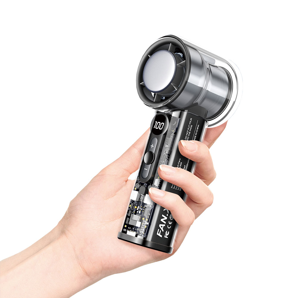 楽天市場】冷却プレート付 強力ハンディ扇風機 FAN.X05 スケルトン