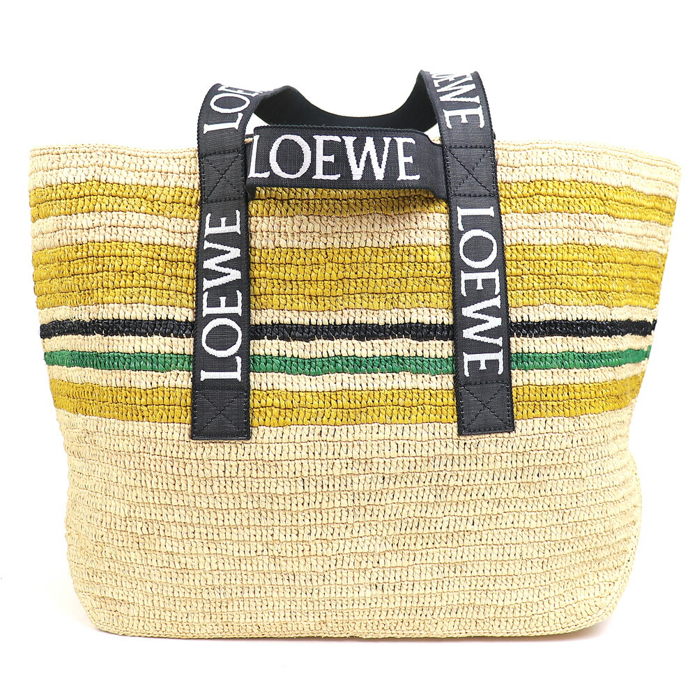 楽天市場】【美品】ロエベ【LOEWE】フォールドショッパー ラフィア