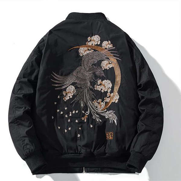 楽天市場】スカジャン メンズ 刺繍 ジャケット ブルゾン 花柄 鳳凰