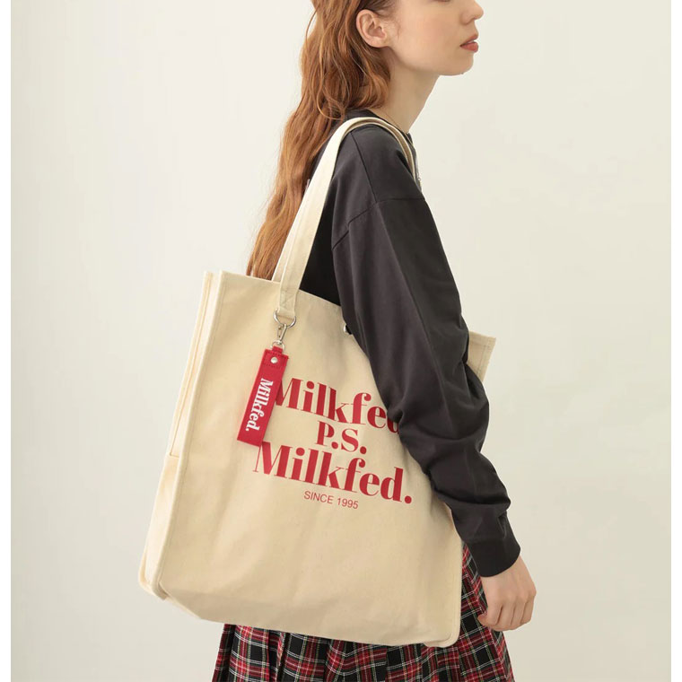 楽天市場】ミルクフェド トートバッグ DIDONE LOGO BIG TOTE MILKFED
