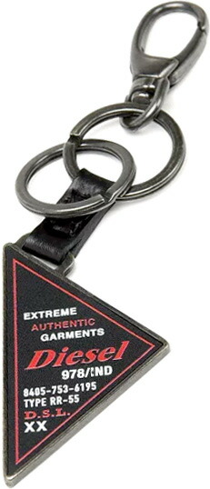 楽天市場】DIESEL ディーゼル キーホルダーブラックトライアングルタグ