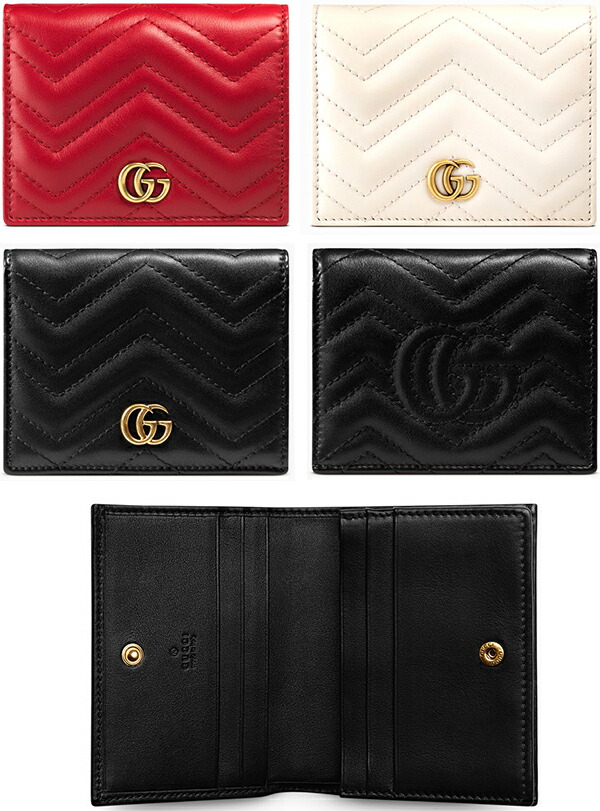 楽天市場】GUCCI グッチ GGマーモントロゴダブルG 二つ折りカード