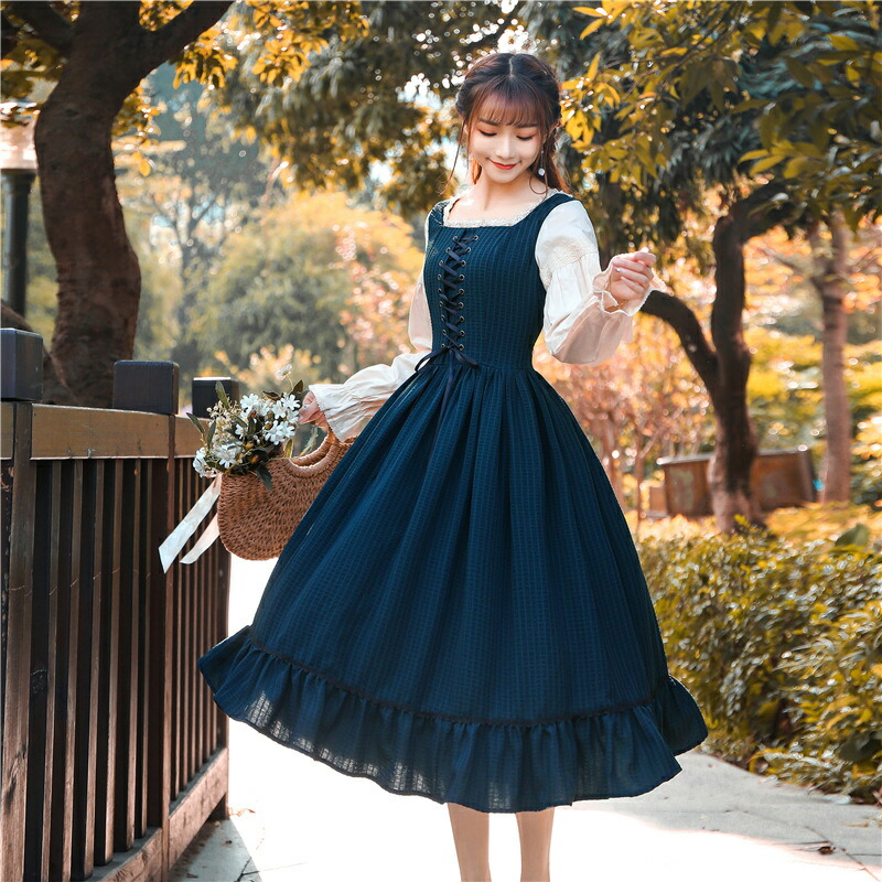 楽天市場】新入荷 pink クラシックロリータSKアルパインガールレース