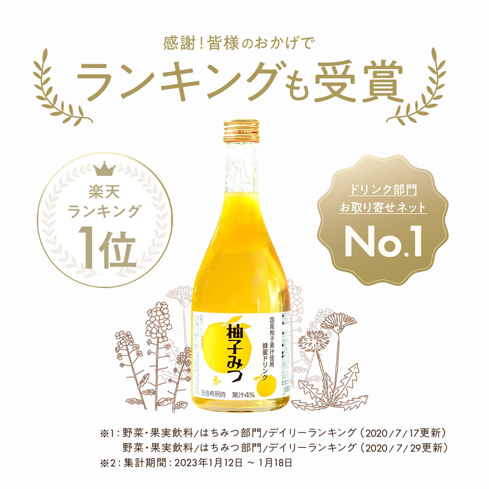 楽天市場】はちみつギフト プレゼント はちみつ 大絶賛！ 国産柚子と