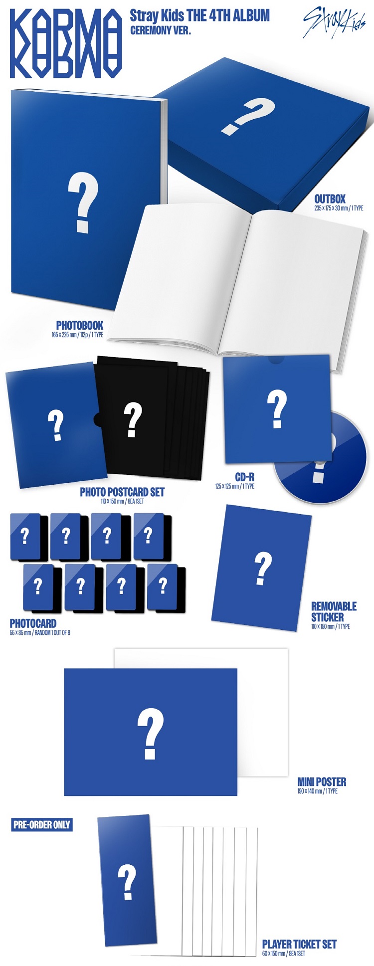 楽天市場】[初回特典+おまけ10種付き] Stray Kids [KARMA] 一般版 2種
