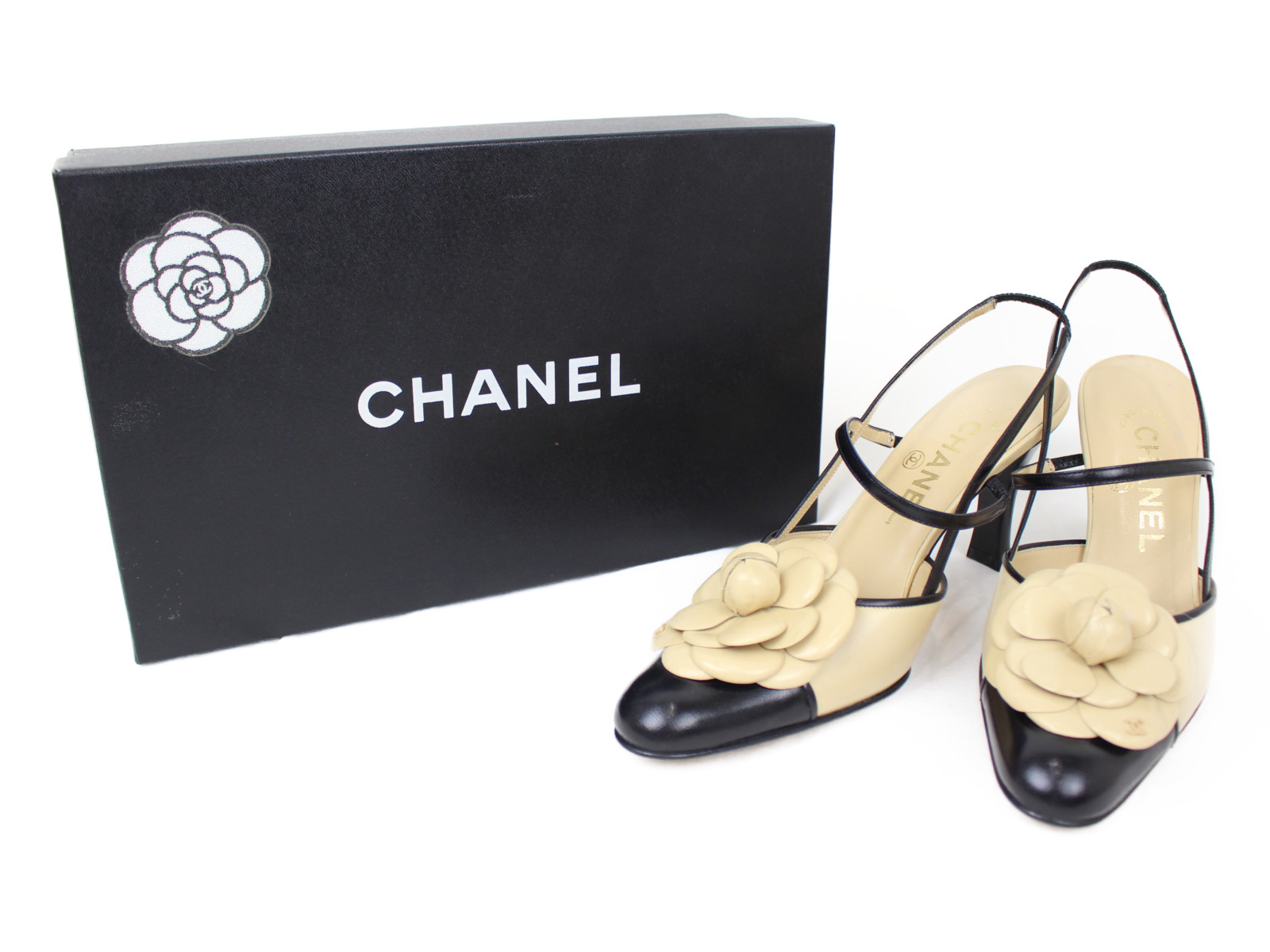 CHANEL シャネル カメリア マトラッセ ヒールサンダル 36 1/2 楽天市場