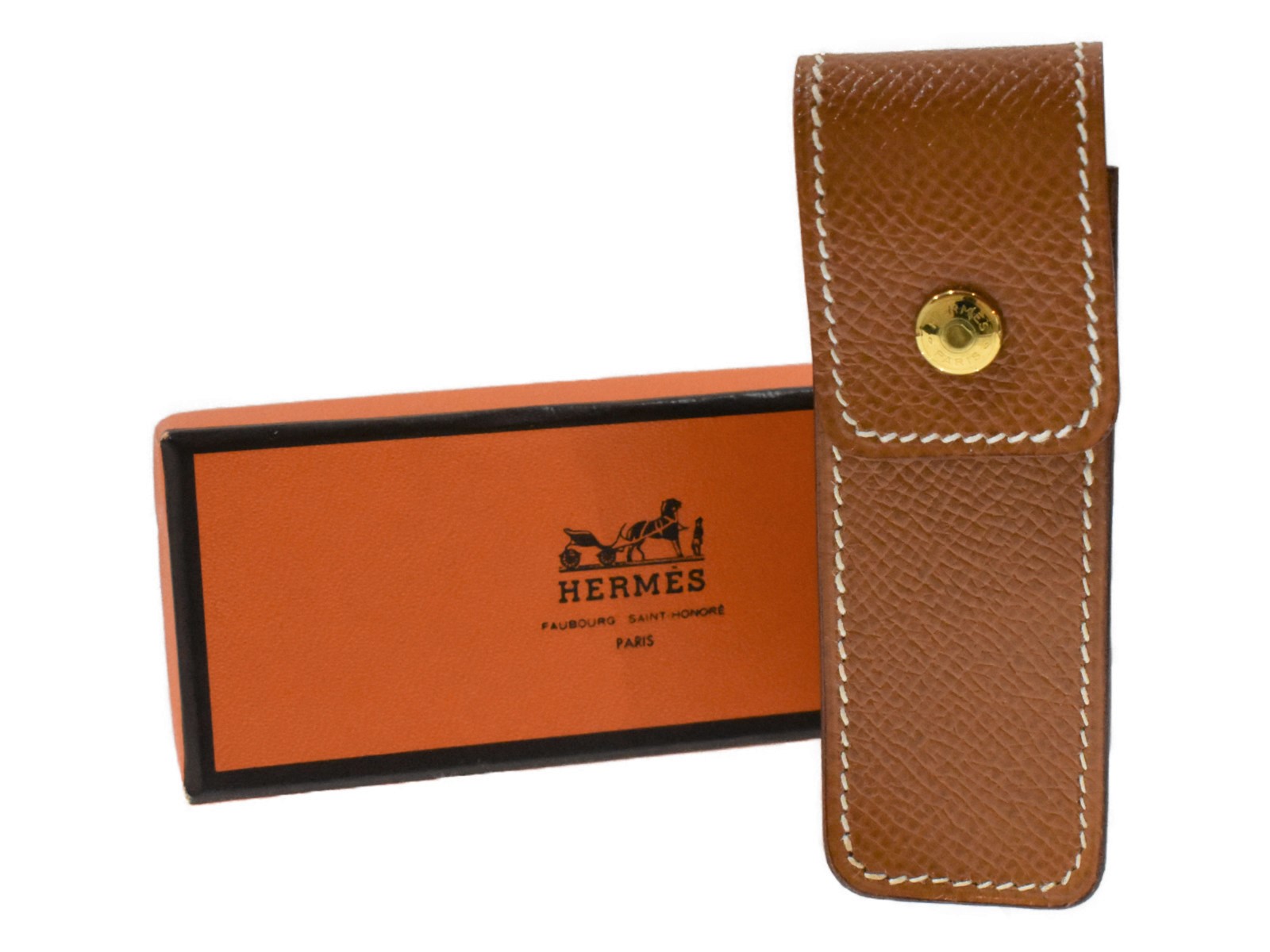 楽天市場】【箱あり】HERMES エルメスリップケース ブラウン系