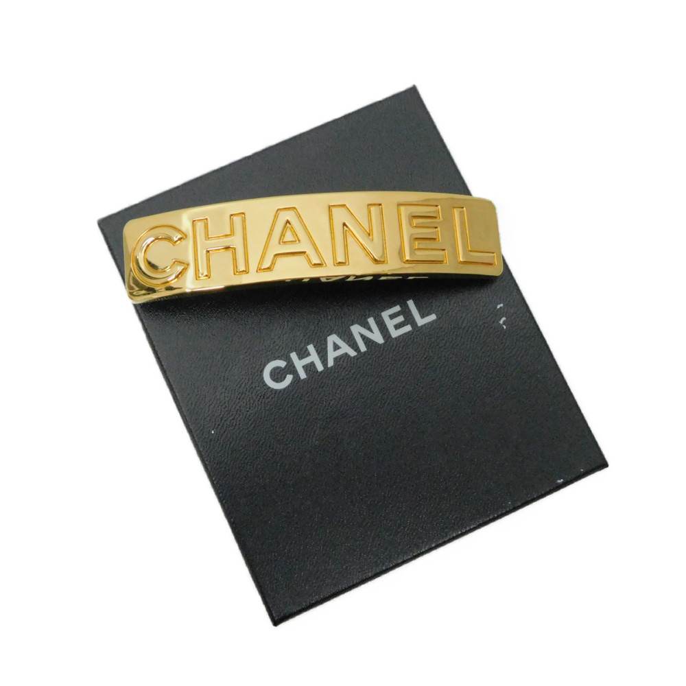 楽天市場】【箱つき】CHANEL シャネル ロゴプレートバレッタ A09398