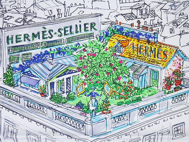 楽天市場】【美品】HERMES エルメス カレ45 スカーフ 『Un Jardin sur