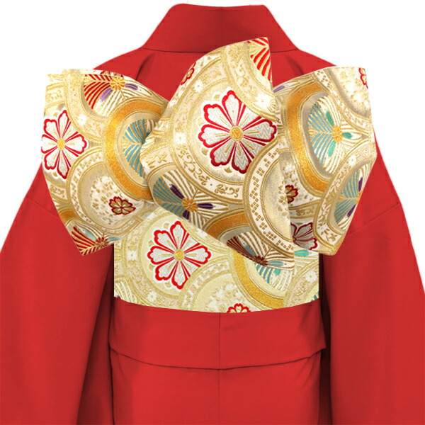 楽天市場】廣部商事 袋帯 振袖用 金 ゴールド 仕立て上がり 青海波