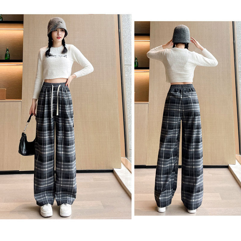 楽天市場】チェック パンツ レディース 秋冬 ワイドパンツ ガウチョ