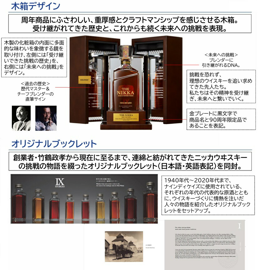 楽天市場】振込限定 送料無料 90周年記念 ニッカ ナイン ディケイズ