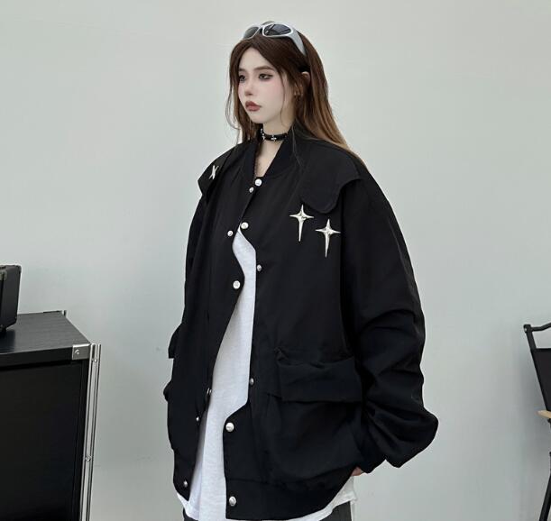 楽天市場】♪M-2XL展開♪星柄 スタジャン ベースボールジャケット 韓国