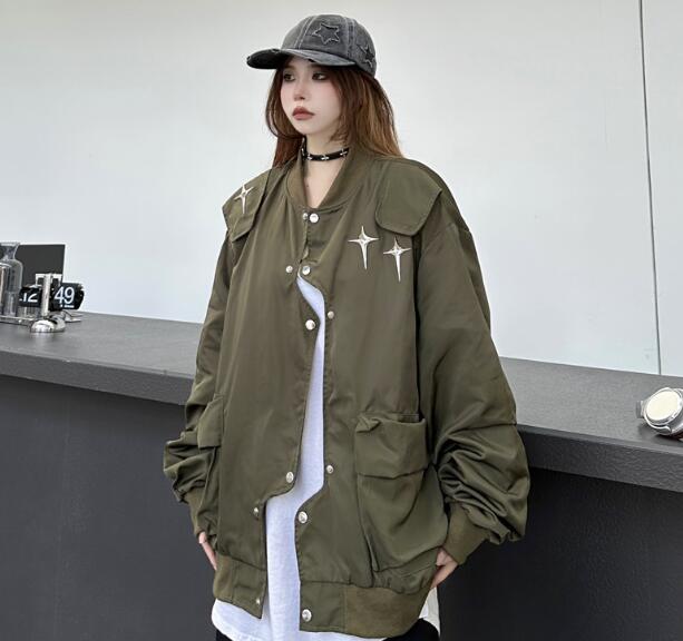 楽天市場】♪M-2XL展開♪星柄 スタジャン ベースボールジャケット 韓国