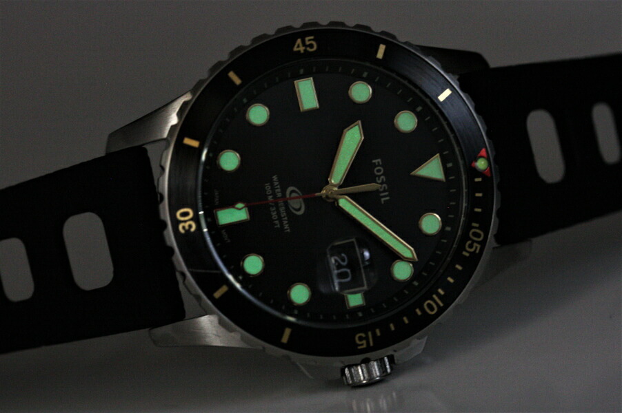 楽天市場】FOSSIL フォッシル ビンテージ・グリーン・ダイバーズ