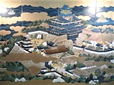 楽天市場】[完成品] 屏風絵 安土城 ケース付き ミニサイズ 織田信長