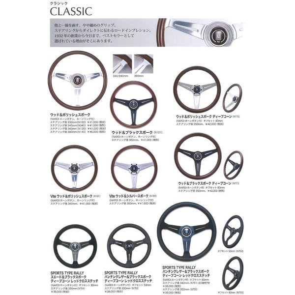 楽天市場】NARDI ナルディ N162 クラシック ウッド&シルバースポーク