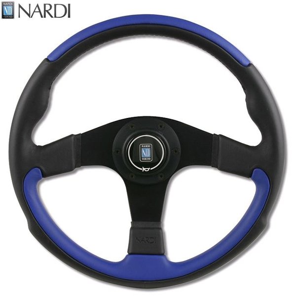 楽天市場】NARDI ナルディ N810 ブラック/ブルーレザー&ブラック