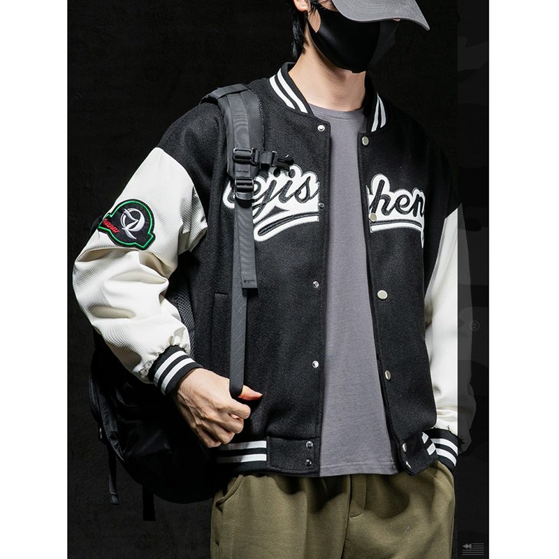 楽天市場】英字柄 スタジャン メンズ M-6XL ジャンパー べスボール