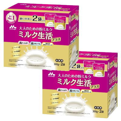 楽天市場】森永乳業 大人のための粉ミルク ミルク生活プラス 300g×2袋