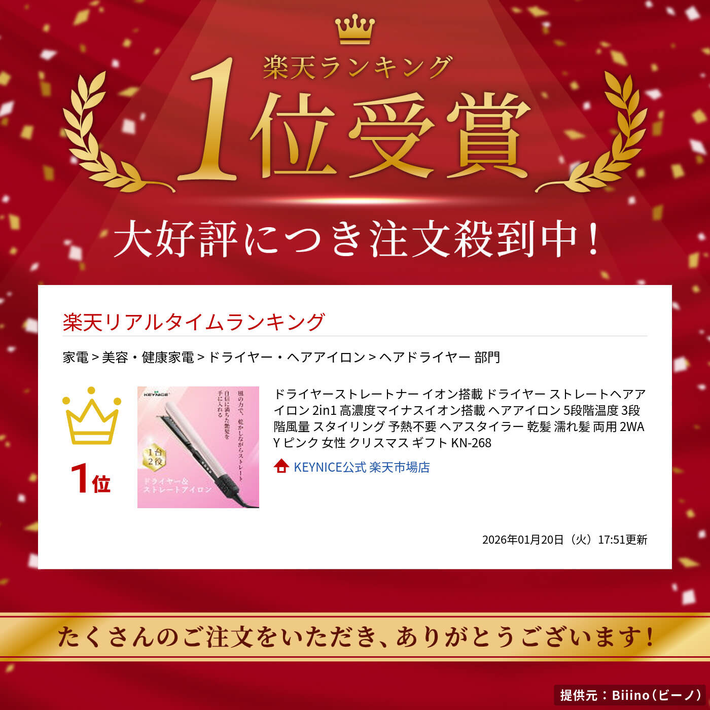 楽天市場】ドライヤーストレートナー イオン搭載 ドライヤー