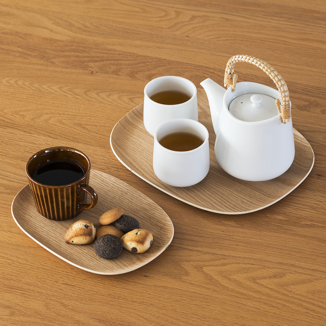 楽天市場】【KEYUCA公式店】ケユカ 滑りにくい角丸木目トレイ 21×15cm