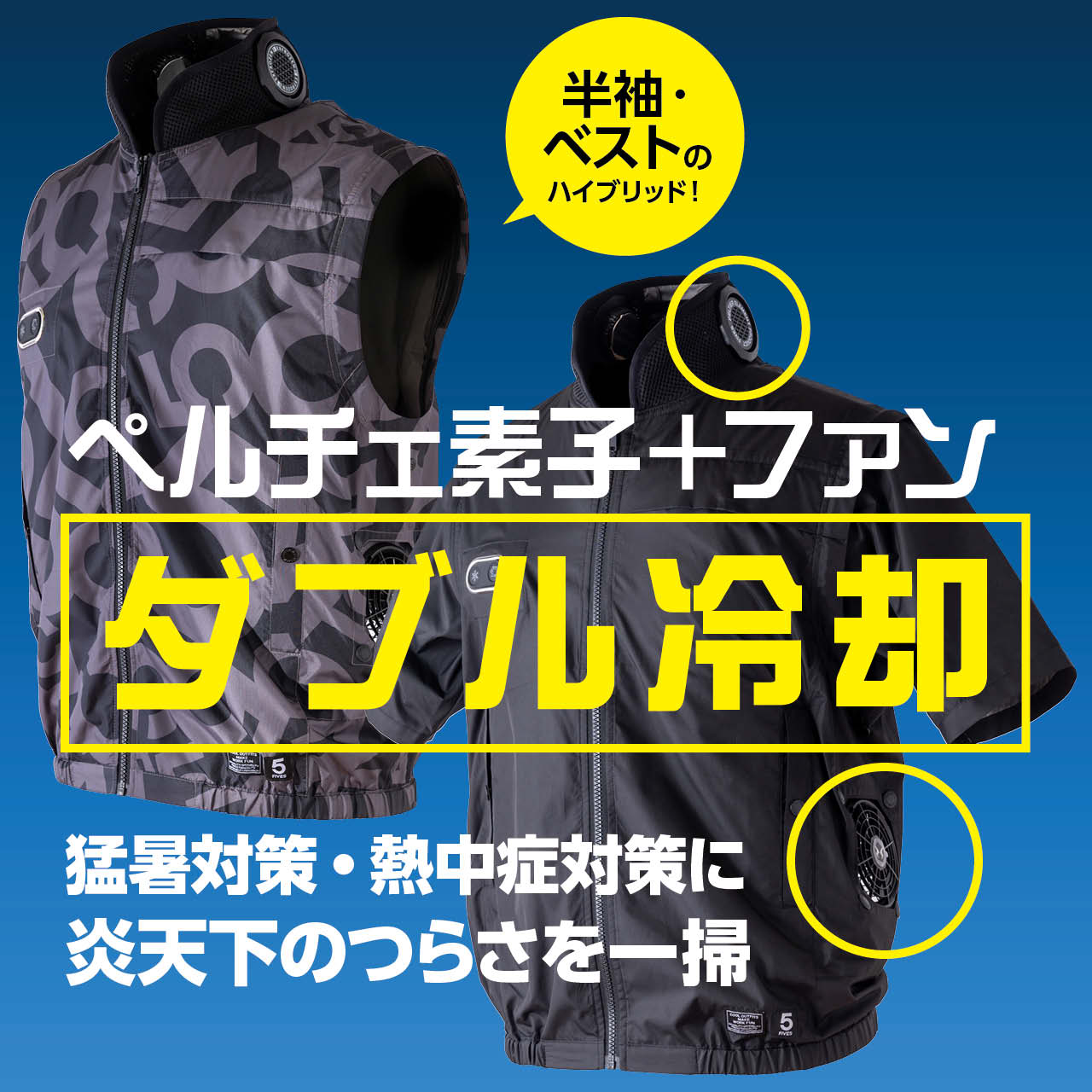 楽天市場】ペルチェ半袖ウエア ファン付き作業服 バッテリー ペルチェ