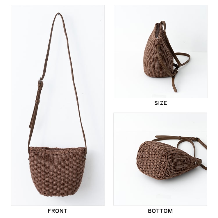 楽天市場】かごバッグ ショルダー レディース 斜め掛け 小さめ