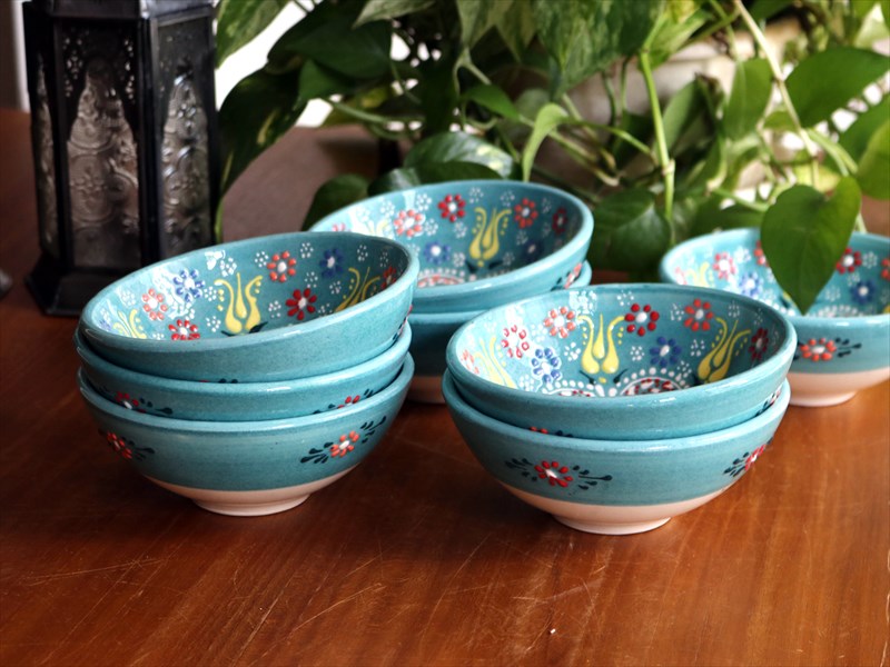 楽天市場】トルコ製ボウル 直径12cm 手書きキュタフヤ陶器 フラワー