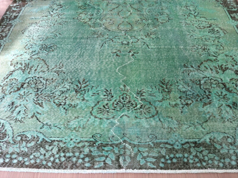 楽天市場】オーバーダイド ヴィンテージラグ グリーン 299×196cm