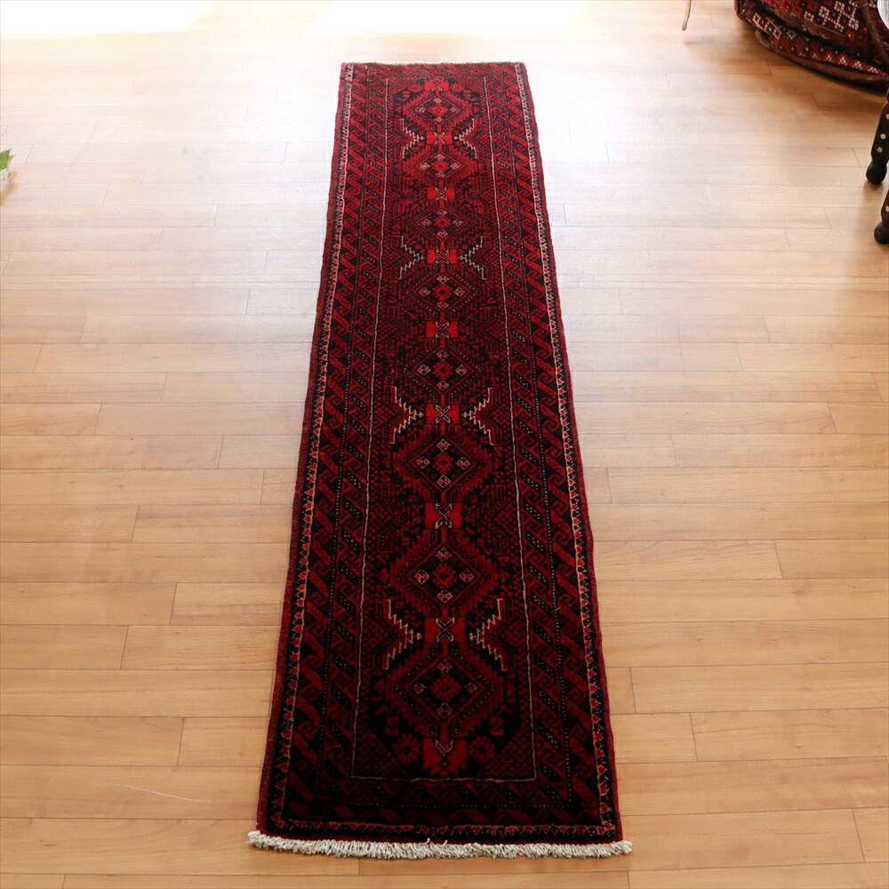 トライバルラグ バルーチ ランナーラグ①ヴィンテージラグ バルーチ