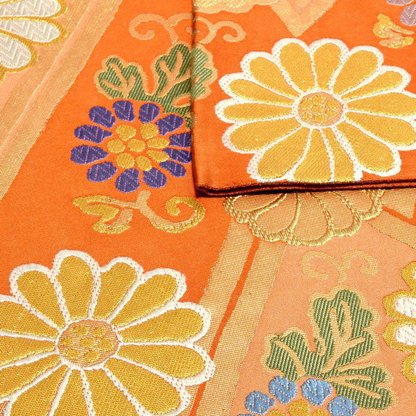 楽天市場】【Prices down4】振袖 帯 振袖用袋帯 「朱色地 山道文に菊