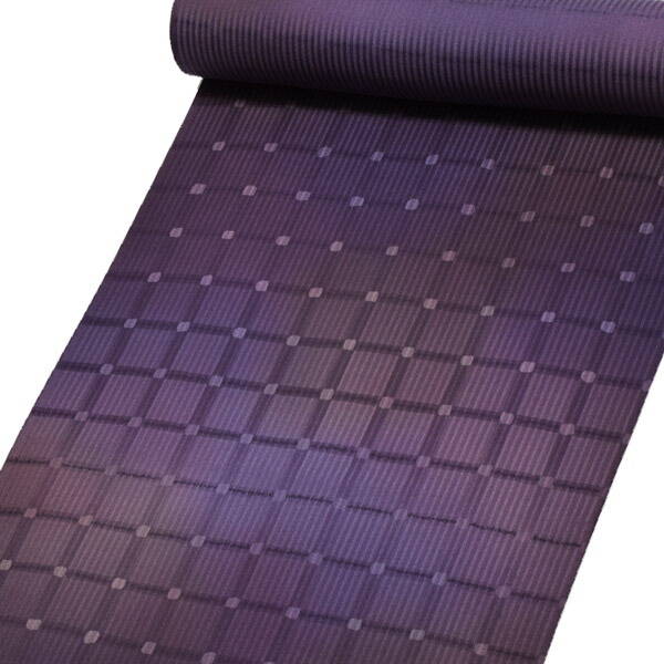 楽天市場】【Prices down2】正絹 小紋 反物 着物「格子 茄子紺色」日本