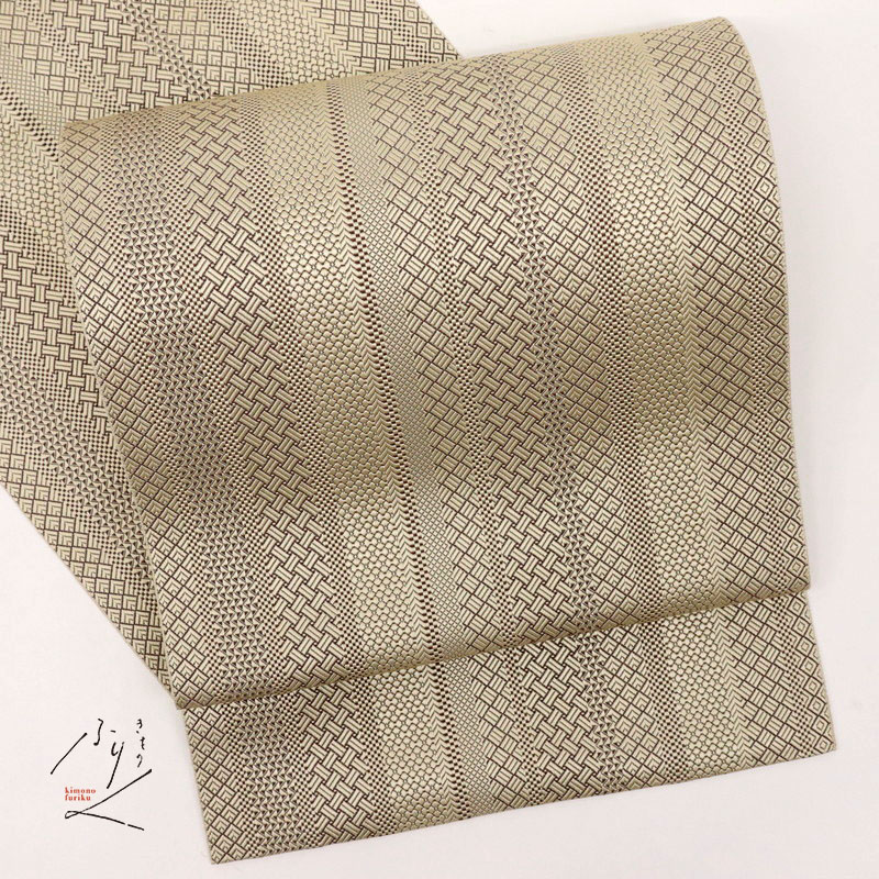 楽天市場】【中古】本場筑前秋月 博多帯『小森久』幾何学 本草木染