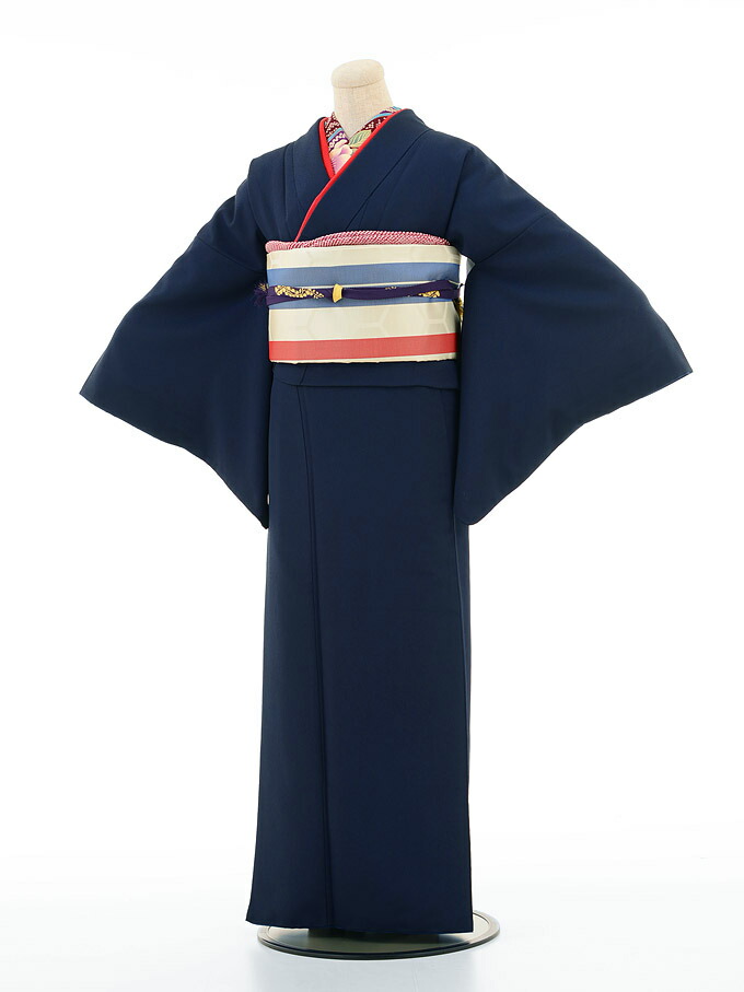 楽天市場】【ｺｰﾃﾞ】色無地レンタル ADD0013 鉄紺色 色無地レンタル