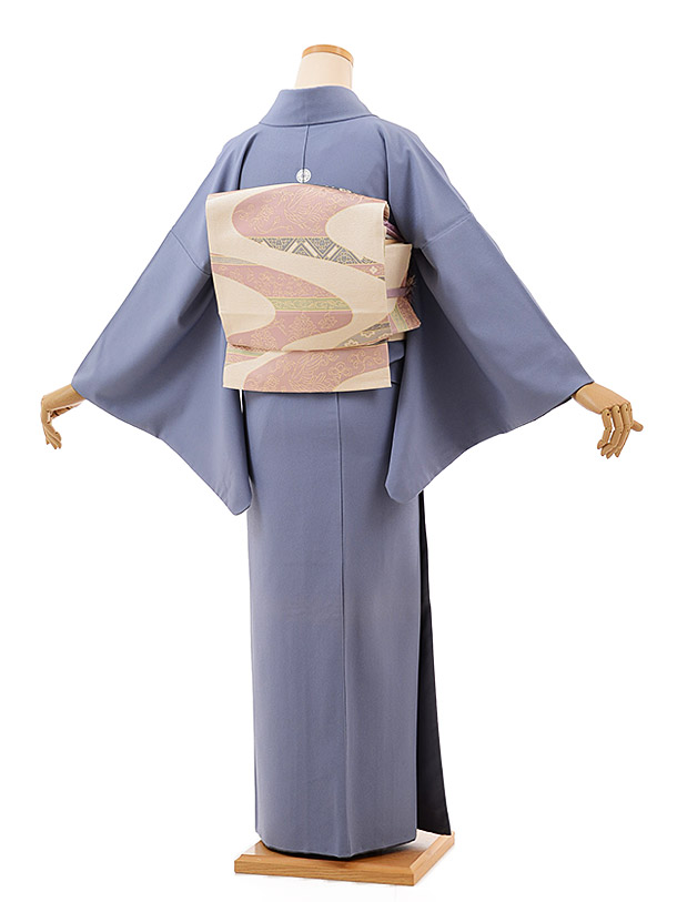 楽天市場】色無地 レンタル ADD0039 ブルーグレー 一つ紋 [入学式