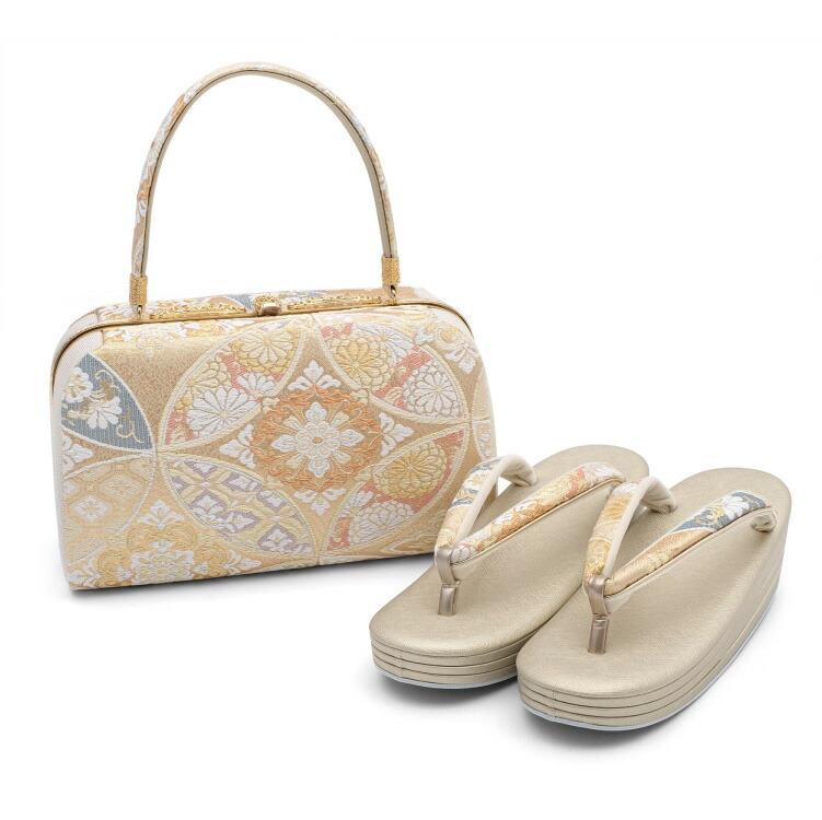 楽天市場】草履バッグ セット 世美庵 金 ゴールド Lサイズ 日本製 七宝