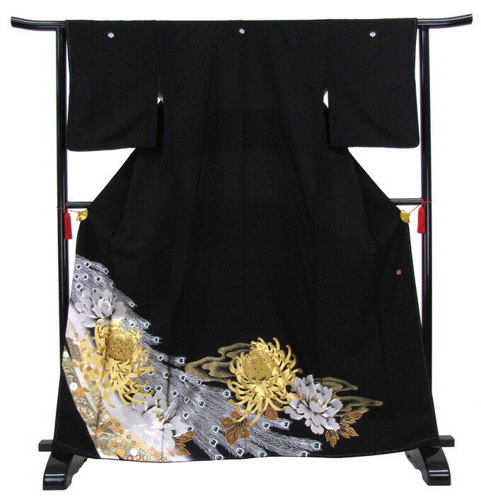 楽天市場】【試着無料】【黒留袖 レンタル】桂由美/孔雀の舞 039番