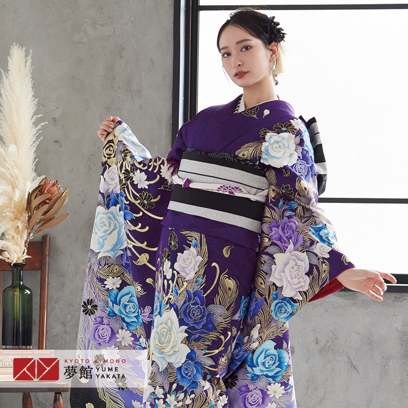 値下げ！ 紫色 花柄 振袖 帯 振袖セット 楽天市場】【成人式 振袖