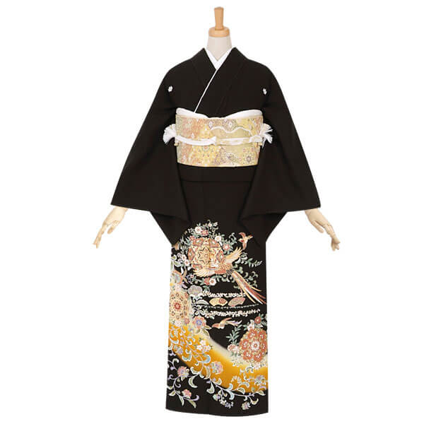 楽天市場】【レンタル】留袖 レンタル 「T237 華紋に鳳凰 」 黒留袖 貸