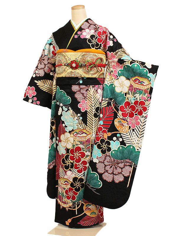 楽天市場】【レンタル】【成人式振袖レンタル Kansai(山本寛斎) 黒地